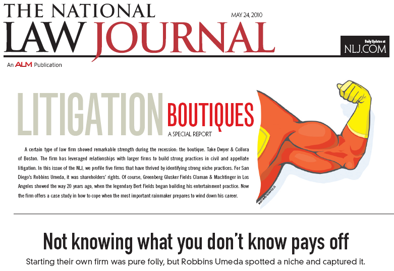 National Law Journal: Litigation Boutiques, A Special Report