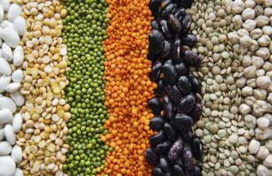 Food background with different legumes