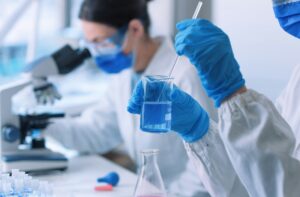 Medical research in a professional laboratory